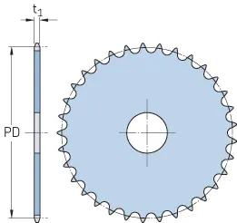 Řetězové kolo 08B1-45 zubů - disk bez náboje Nízká Cena
